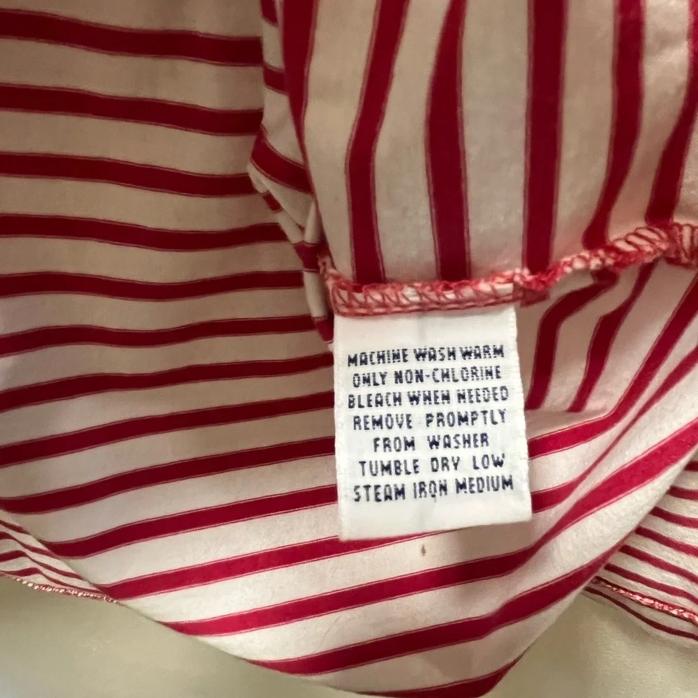 Polo by Ralph Lauren Sporty Classic Casual Polo Shirt, Sz XL, White/Pink Stripes